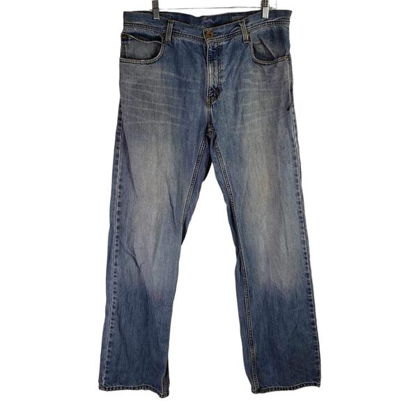 Levis Silvertab Jeans Mens 33x34 Blue Loose Straight Leg Distressed Baggy - Picture 2 of 12